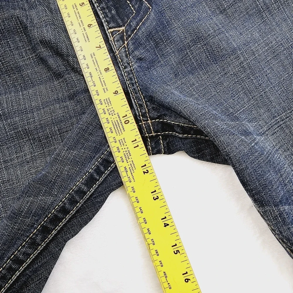 Express Mens 33W 30L Jeans Blake Loose Boot Blue Denim‎ Y2K Streetwear Grunge